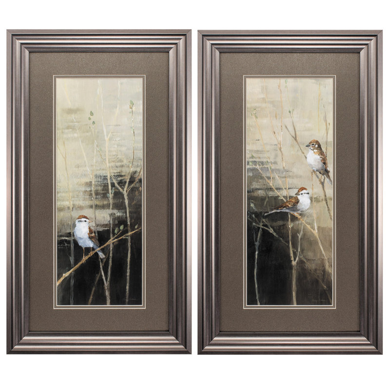 Darby Home Co Sparrows Dusk 2 Piece Framed Painting Print Set & Reviews